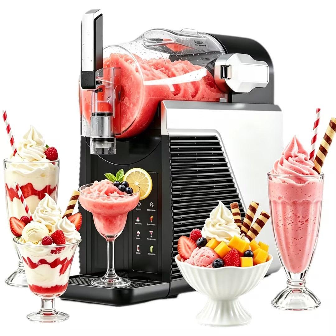 6-IN-1 Slushie Machine & Digita Smart Frozen Drink Maker, Top Performance & Smart Technology, Family-Size 68oz/42oz Capacity Available, No Ice Needed, 6 Preset Programs for Smoothies, Ice Cream & Margaritas, LED Display, Low Nosie, Self-Cleaning