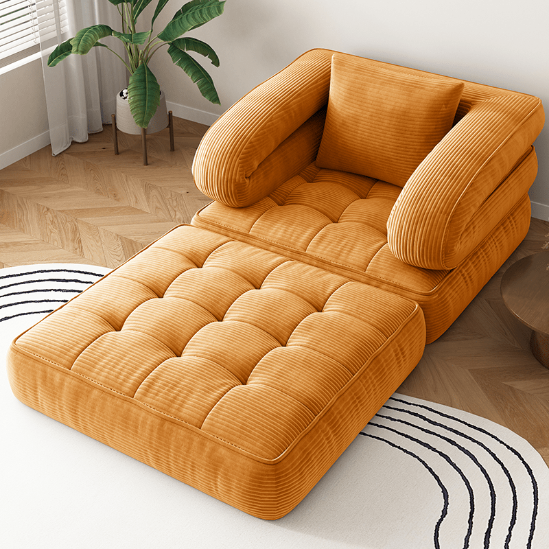 Multi-functional Convertible Sofa Bed—No Assembly Required, High-density Sponge, Soft and Skin-friendly Fabric | Suitable for Small Spaces, Bedrooms, Apartments, RVs as a Multi-position Sofa, Movie Sofa, Lazy Sofa, Office Sofa, Lounger, or Leisure