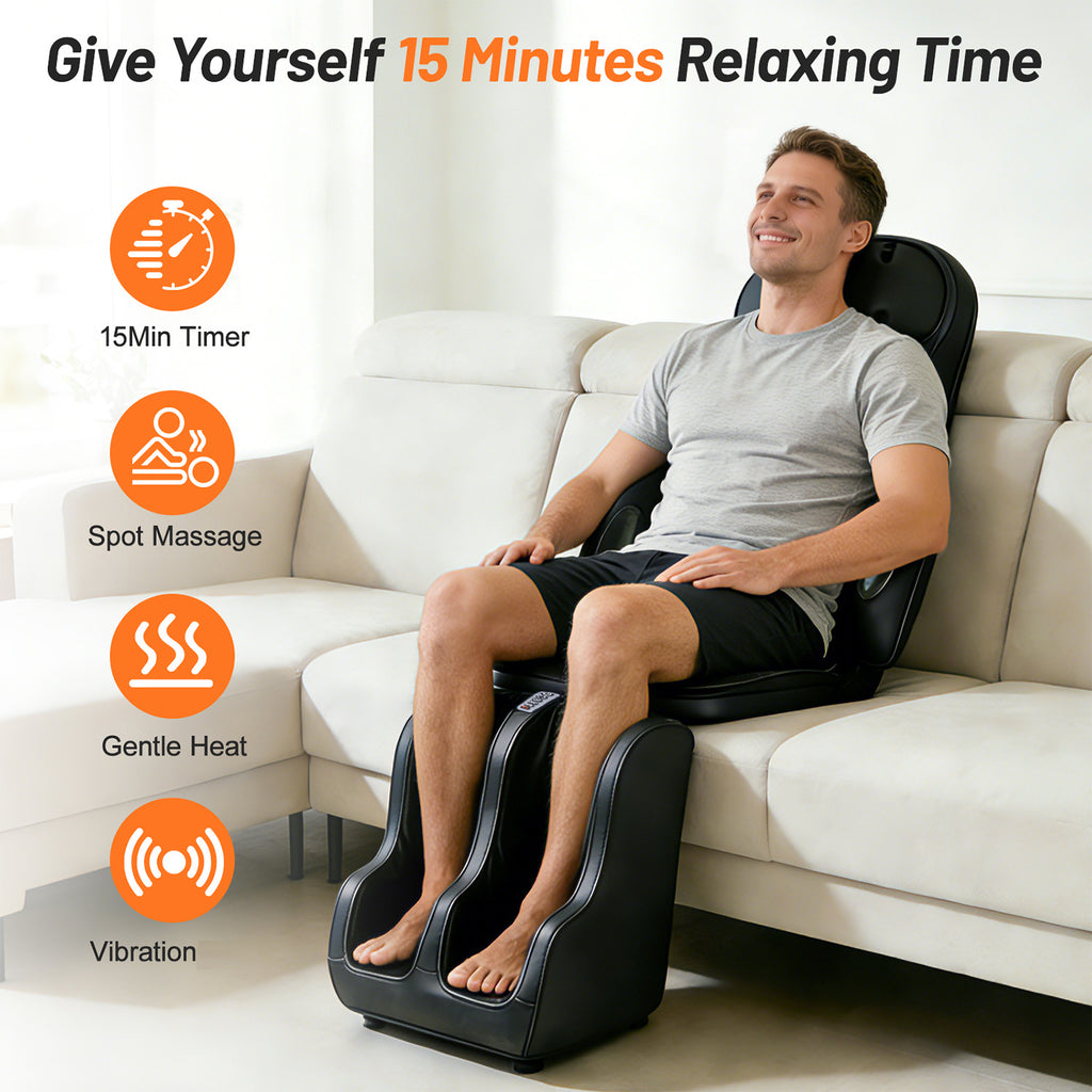 Full Body Shiatsu Massage Pad with 3D Deep Kneading Massage, 5 Modes, and Detachable Leg & Foot Massager, Ideal for Full-Body Relaxation at Home, Gym, Leisure, and Office