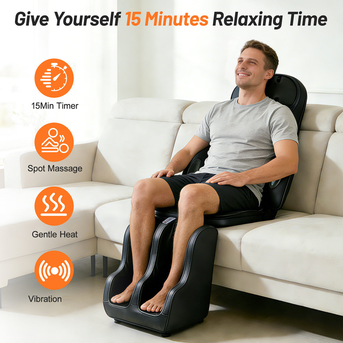 Full Body Shiatsu Massage Pad with 3D Deep Kneading Massage, 5 Modes, and Detachable Leg & Foot Massager, Ideal for Full-Body Relaxation at Home, Gym, Leisure, and Office