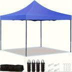 Pop Up Canopy, Commercial Instant Shelter Tent, Portable Folding Ez Up Canopy with 4 Sand Bags, Heavy Duty Waterproof Patio Event Tent for Outdoor Wedding, Camping, Beach