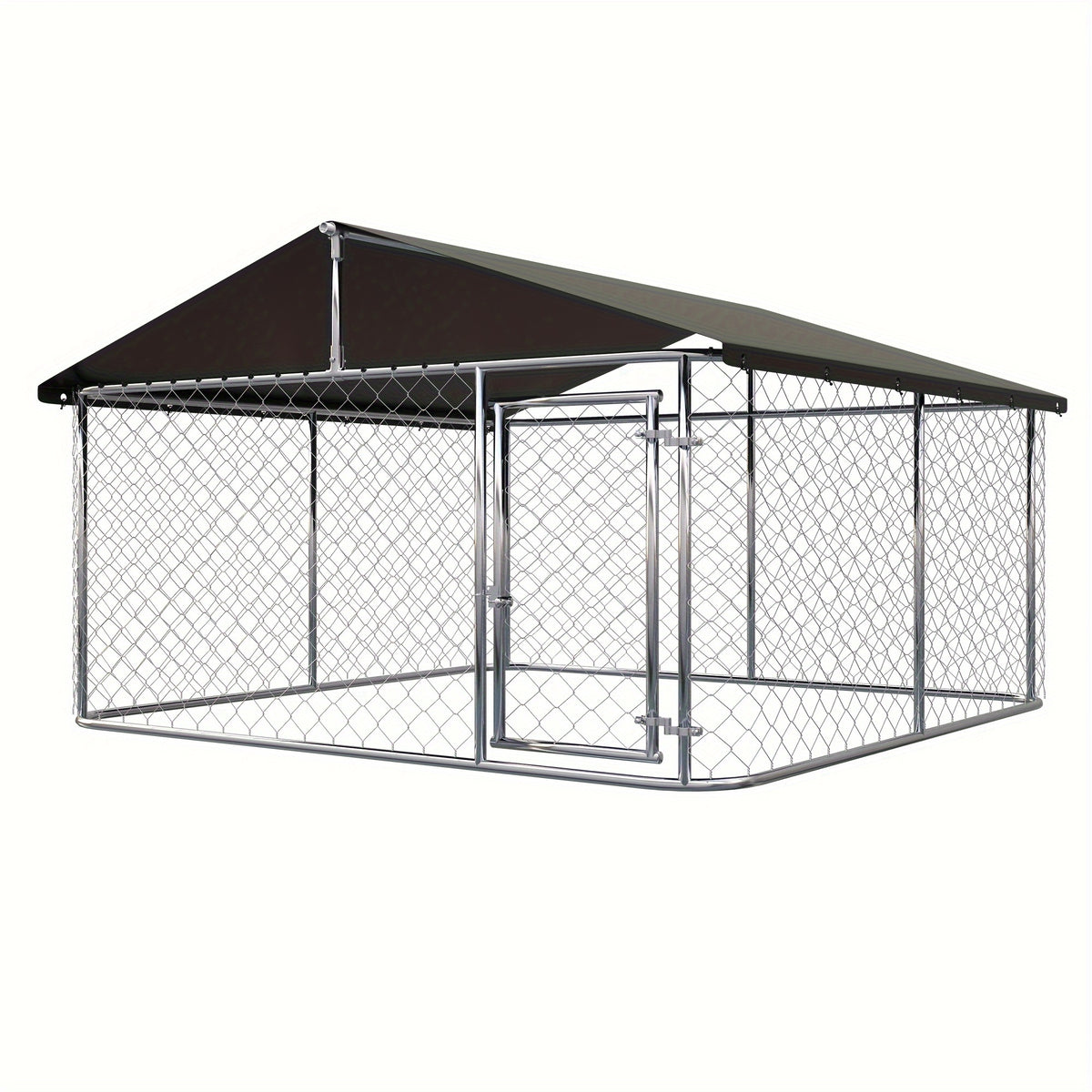 Petony Outdoor Dog Enclosure Heavy Duty Dog Kennel House Mesh Dog Big Cage Pet Kennel Steel Fence with Secure Lock