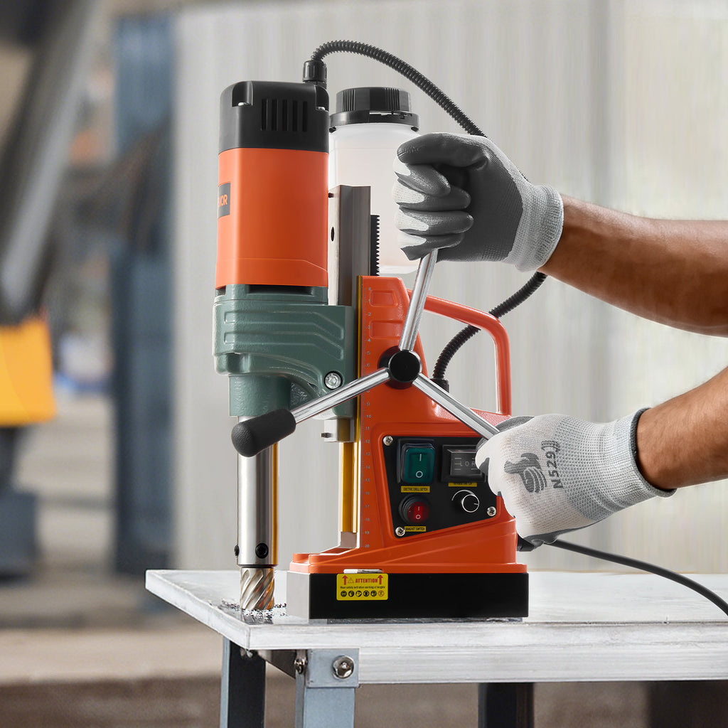 VEVOR Magnetic Drill Press with 2-Inch Coring Capacity and Variable Speed for Steel Fabrication and Jobsites