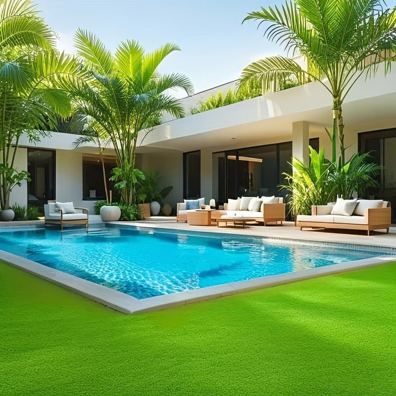6Ft X 30Ft Artificial Grass 180 Sq Ft, 0.7 Inch Pile Height Multi-Purpose Synthetic Turf with Grass Installation Tools for Garden, Patio, Balcony, Decor, Indoor And Outdoor Use