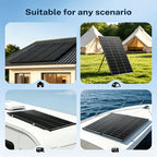 Bifacial Solar Panel Set, 400W Four-Panel Configuration for Rooftop, Farm, RV and Off-Grid Power Systems
