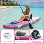 450Lbs Inflatable Stand Up Paddle Board, 11' X 33" Extra Wide SUP for Adults with Premium Additions Kit & Backpack, Seat, Non-Slip Stable Deck, Blow Up Kayak for Yoga, Fishing & Surf