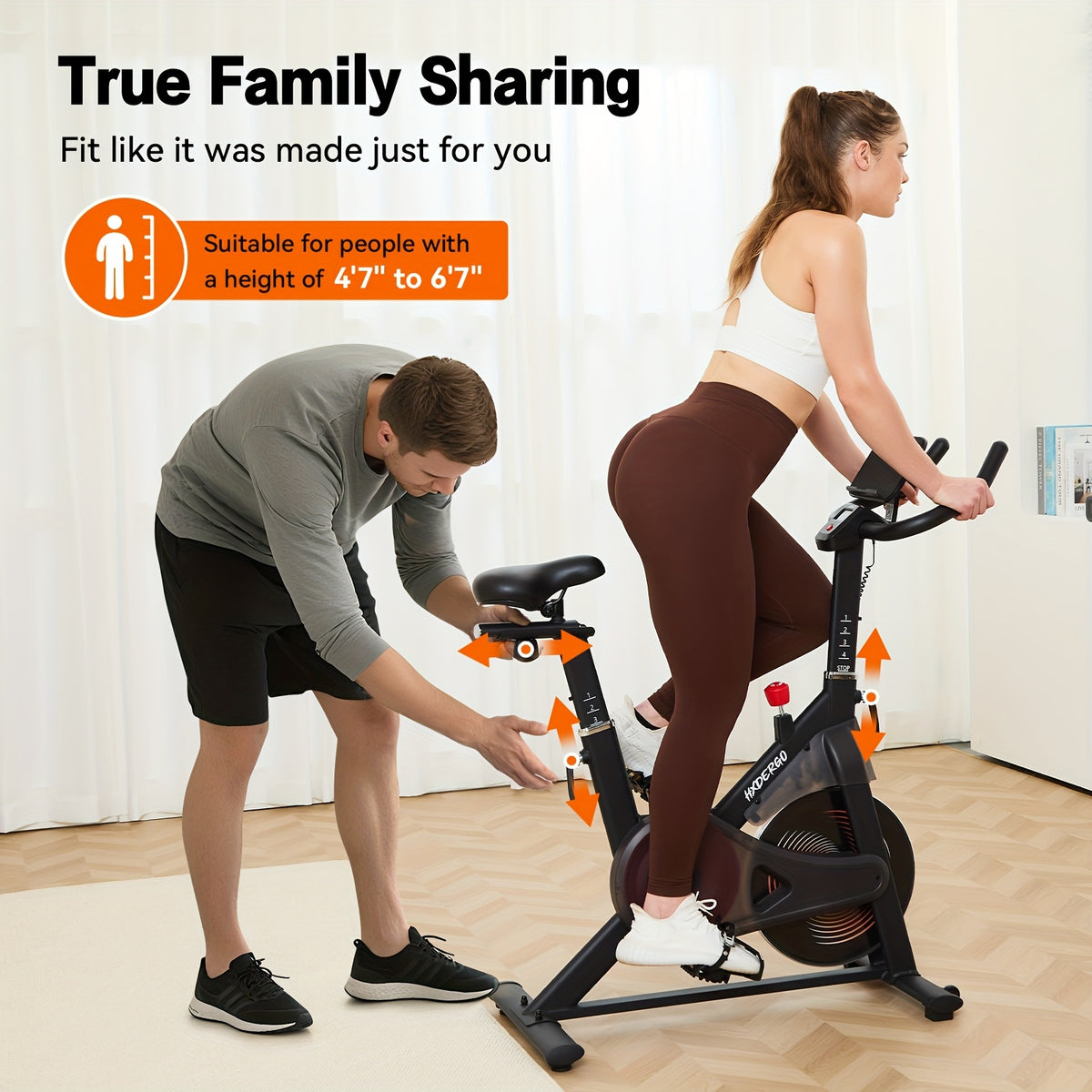 Exercise Bike: 330 Lbs Weight, Stationary Exercise Bike Exercise Bike for Home,Adjustable Magnetic Silent Belt Drive,Indoor Cycling Bike for Home, Suitable for Home Gyms,Rehabilitation Training Scenarios, Christmas Gifts