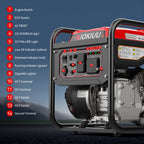 4000W Inverter Generator 208CC , 3200W Rated, Ultra Quiet, CO Alarm, 120V/60Hz 12V DC Output, Great For RV, Camping, Backyard, Outdoor Working & Home Backup Power, Without Battery