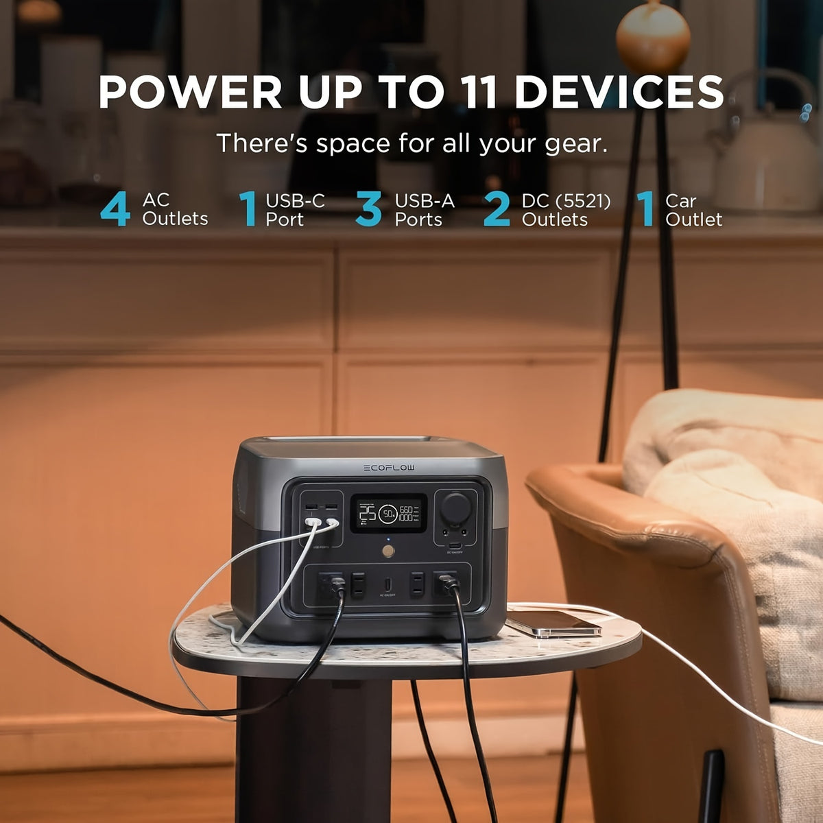 EcoFlow RIVER 2 Max 500 Portable Power Station, 499Wh LFP Battery Power Refurbished