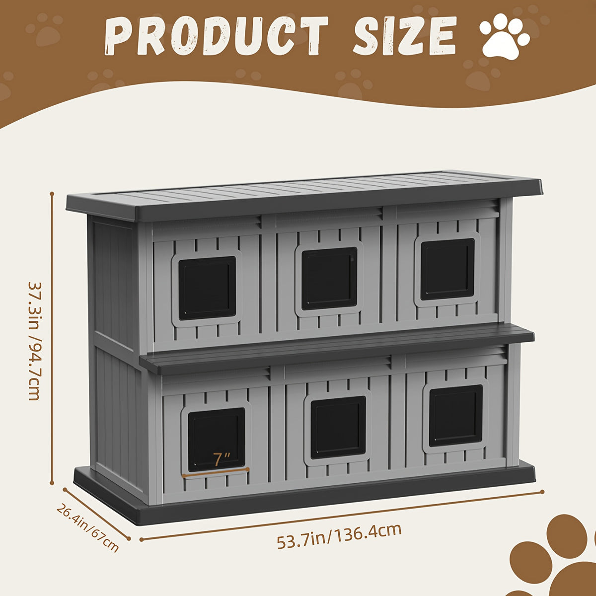 Double-layered Stray Cat Shelter, Suitable For Both Indoor And Outdoor Use, Providing A Windproof And Warm Shelter, Sturdy And Resistant To Scratching And Biting, Capable Of Accommodating Multiple Pets, Ducks, Chickens, Perfect Gift For Christmas