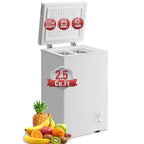 [Small Deep Freezer] 2.5 Cu.Ft Chest Freezer With 2 Removable Baskets, Small Deep Freezer Adjustable 7 Thermostat, Quiet Mini Freezer Free-Standing Top Door, Energy Saving For Apartmen, Garage, Basement, Dorm, Home