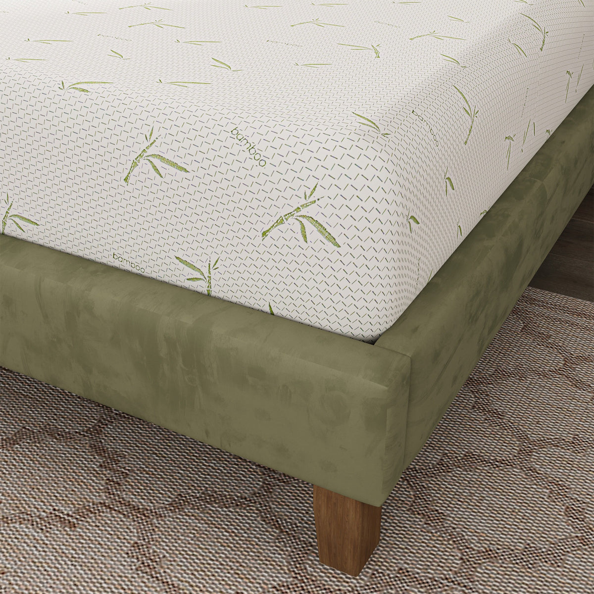 Dyonery 6/8/10 lnch Memory Foam Mattress, Green Tea Gel Infused Mattress in a Box, Breathable Bamboo Cover, Twin Full Queen King Size