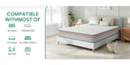 10/12 Inch Full Queen Size Memory Foam Mattress | Ergonomically Designed, Medium Firm Hybrid Mattress Featuring Pocket Springs, Grey Quilted Cover, Fire-Resistant
