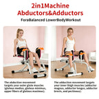 2-In-1 Glute Machine - Hip Abduction & Adduction Exercise Equipment - 3 Resistance Levels For Glute Strengthening, For Home Use, Upper Back Exerciser, Adjustable Glute Trainer, Thigh Workout Equipment For Hip Sculpting & Butt Lifting