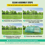 Walk-In Tunnel Greenhouse by VEVOR, 20 x 10 x 7 ft Plant Shelter with 12 Mesh Windows and Two Zippered Doors
