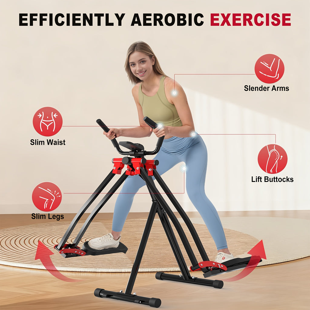 This Walking Fitness Machine Is A Home Aerobic Cross-training Glider That Exercises Your Legs, Waist, Abdomen, And Back. Get Rid Of Large Treadmills! This Foldable Elliptical Trainer Is Suitable for Small Spaces And Has A Load Capacity Of 350 Pounds.