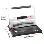 Electric Coil Binding Machine by VEVOR for Letter, A4 and A5 Documents—Punches 20 Sheets and Binds 500