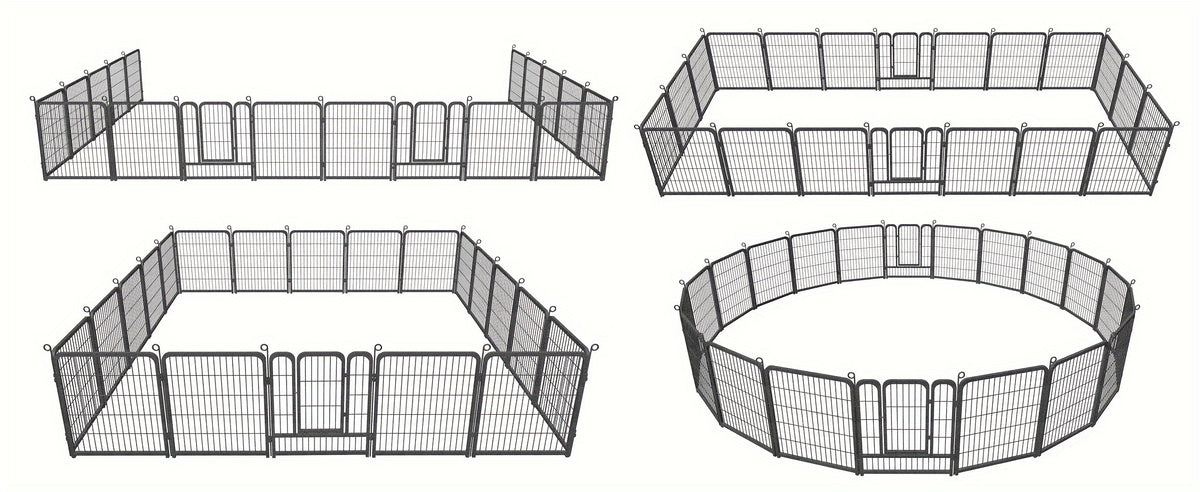 24/20/14/10 Panels Dog Playpen Outdoor, Indoor Pen for Large/Medium/Small Dogs Animals Heavy Duty Pet Exercise Pen for Puppy/Rabbit Portable Dog Fence for RV Camping Garden Yard