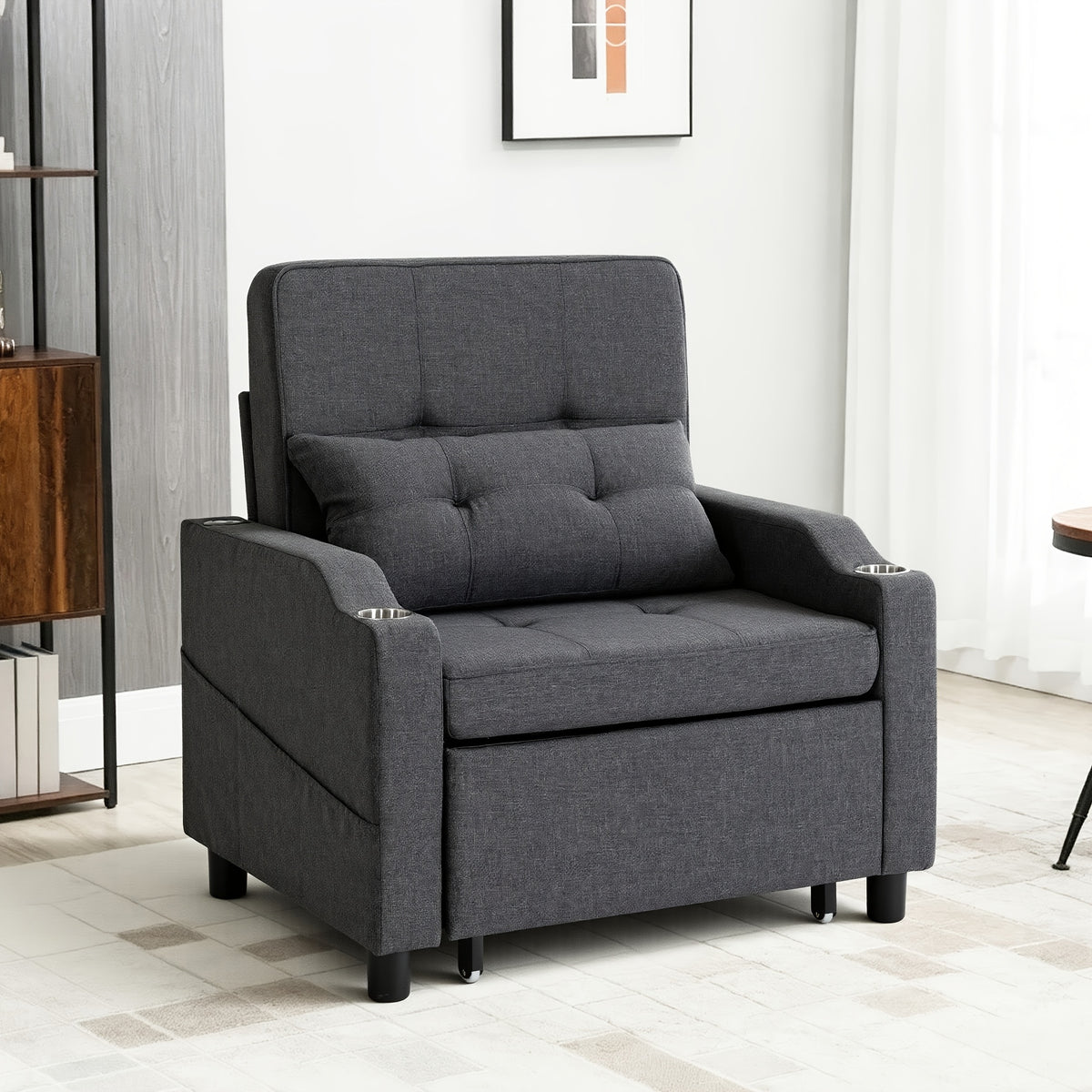 3-in-1 Folding Sofa Bed - Convertible Sleeper Chair to Bed, Space-Saving Modern Furniture for Small Apartments, Dorms, Offices