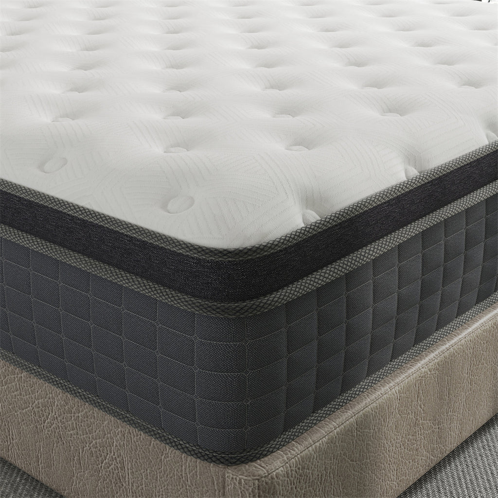 10" 12" 14" Twin Full Queen King Size Mattress In a box Memory Foam Hybrid Pocket Spring Medium Firm Luxury Bed