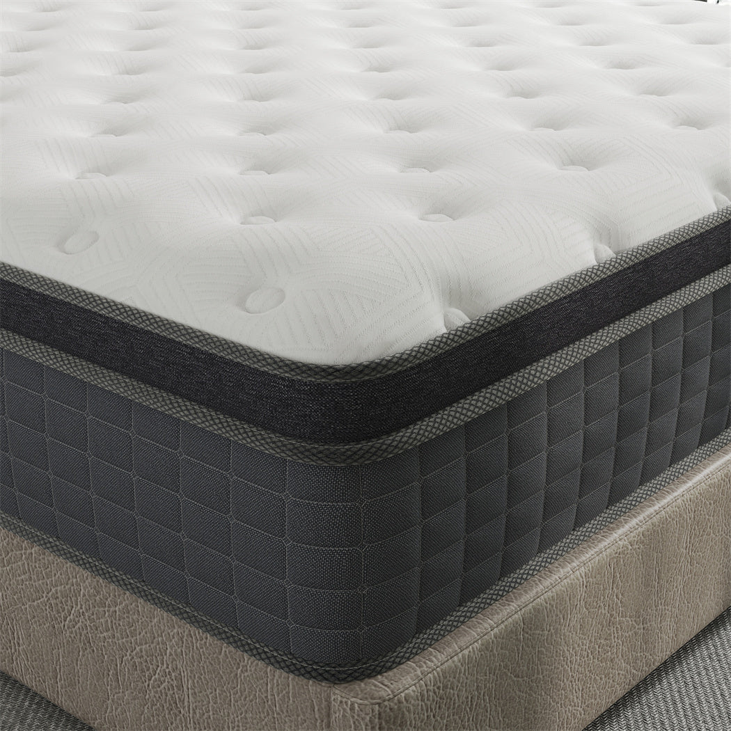 10" 12" 14" Twin Full Queen King Size Mattress In a box Memory Foam Hybrid Pocket Spring Medium Firm Luxury Bed