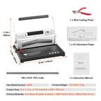 Electric Coil Binding Machine by VEVOR for Letter, A4 and A5 Documents—Punches 20 Sheets and Binds 500