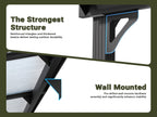 Wall-Mounted Pergola by VIWAT — Modular Splicable Design and Sloped Panel Roof for Patios and Decks, Gray