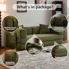 Boneless Sofa Bed, Modern Cloud Couch Folding Sofa Bed, Modular Sofa In A Box Compressed Memory Foam Sofa with Washable Sofa Cover for Living Room, Bedroom, Apartment
