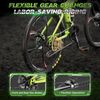 26-Inch Folding Mountain Bike for Adults and Teens — 21-Speed Full-Suspension Design with Dual Disc Brakes