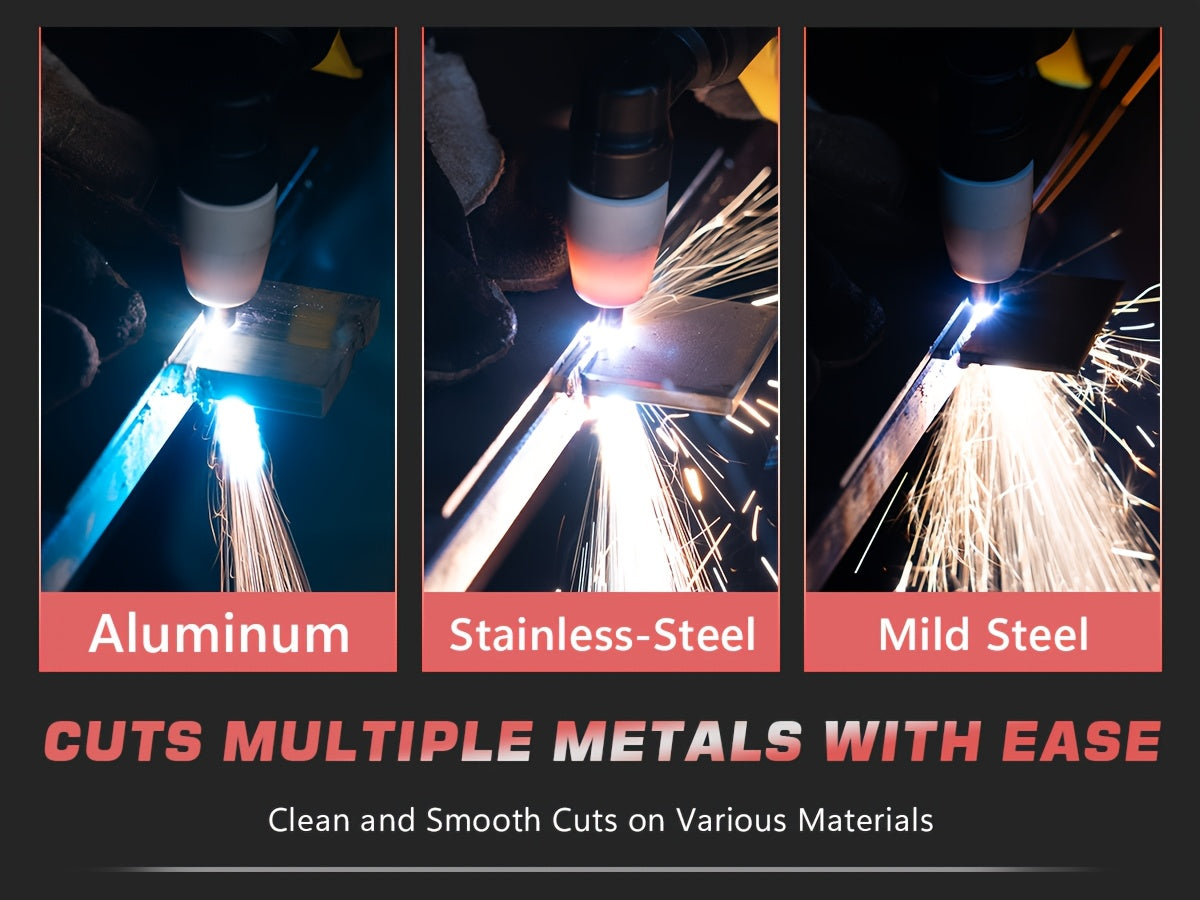 Plasma Cutter, 50Amp Contact Start, 110/220V Dual Voltage, Digital Display, IGBT Inverter Cutting Machine