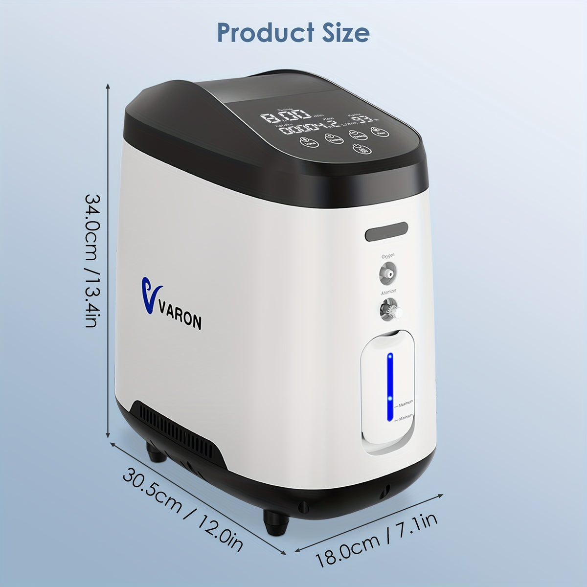 Household Continuous Oxygen Concentrator, Adjusatble/Stable Oxygen Generator For Home With Complete Accessories/Voice Control Function, ROG
