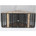 66 Inch Heavy-Duty Large Corner Dog Crate - XL Wood Kennel Cage with Double Doors & Lockable Panels, Spacious Multi-Section Furniture Pet Enclosure for Dogs (Great Danes, Mastiffs) - Sturdy Modern Design /Outdoor Use