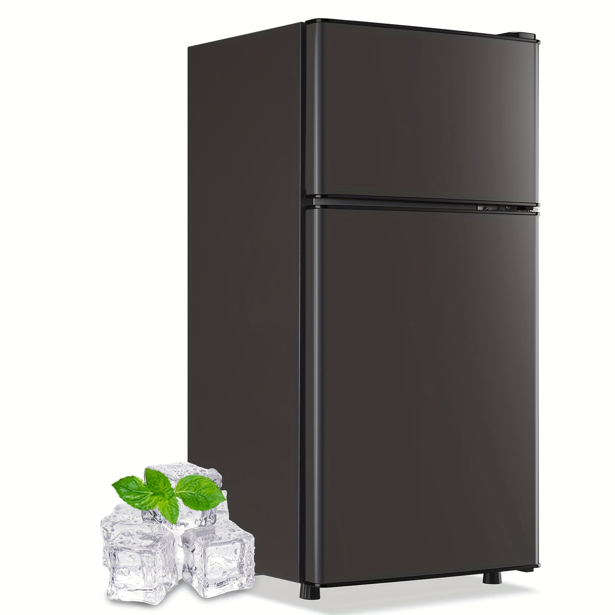 DEMULLER 2.4 Cu.Ft Mini Refrigerator with Freezer Double Door Personal Small Fridge for One Person Removable Plastic Shelves Ideal for Home, Apartment, Dormitory