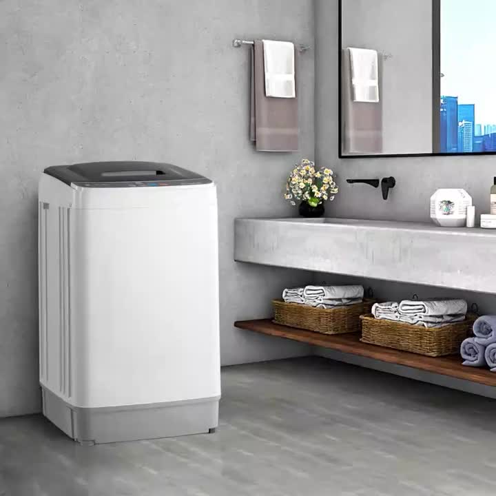Full Automatic Washing Machine, 15.6/17.6/17.8/25Lbs Top Load Portable Washer with Drain Pump, 10 Wash Programs 8 Water Level Washer and Dryer Combo, 2 in 1 Washer and Dryer for Apartments, RV, Camping