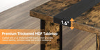 A Spacious Industrial Dining Table Designed for 6 to 8 Individuals, Measuring 71 Inches, Featuring a Robust Metal Frame And a Rustic Brown End, Perfect for Dining Rooms, Kitchens, Or Living Areas