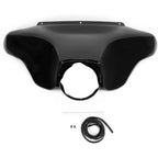 Front Inner Outer Fairing Compatible with 1996-2013 Davidson Touring Street Glide Electra Glide Models Black (Plastic)