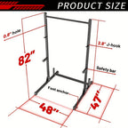 Power Rack for Home Squats and Bench Presses — 800 lb Capacity, Pull-Up Bar and Plate Storage