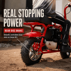 39cc 4-Stroke Gas Powered Mini Dirt Bike, No Fuel Mixing Required, Tool-Free Assembly, Heat Shield Protection, Top Speed 17 MPH, Off-Road Trail Pit Bike for Backyard Adventure, Birthday Gift Idea