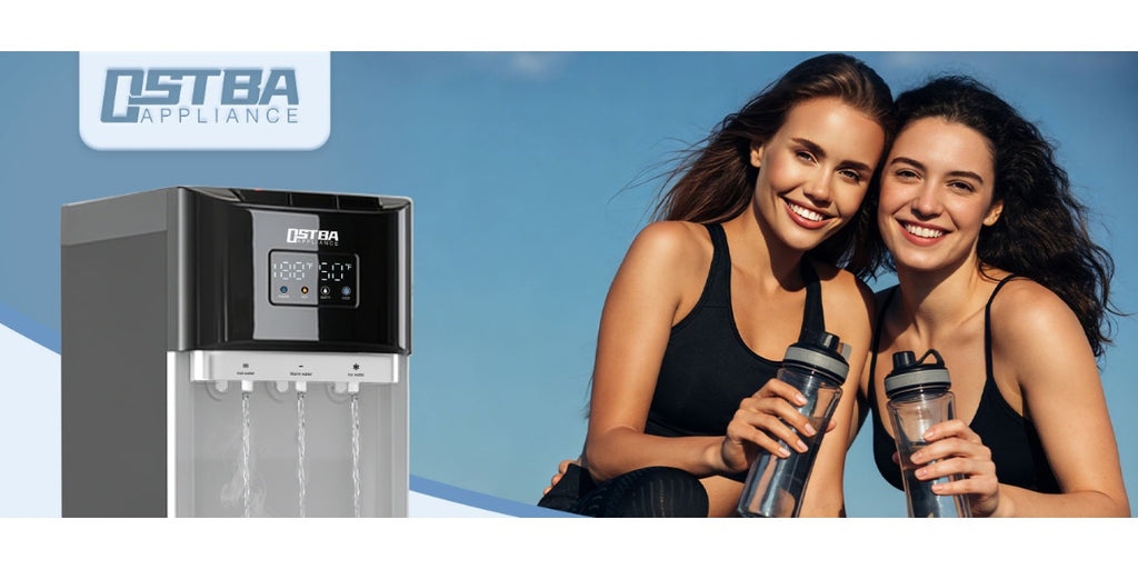 Bottom Load Water Dispenser, LED Display, Hot Cold & Room Water, Stainless Steel Tank, Child Lock, 3 & 5 Gallon for Home & Office