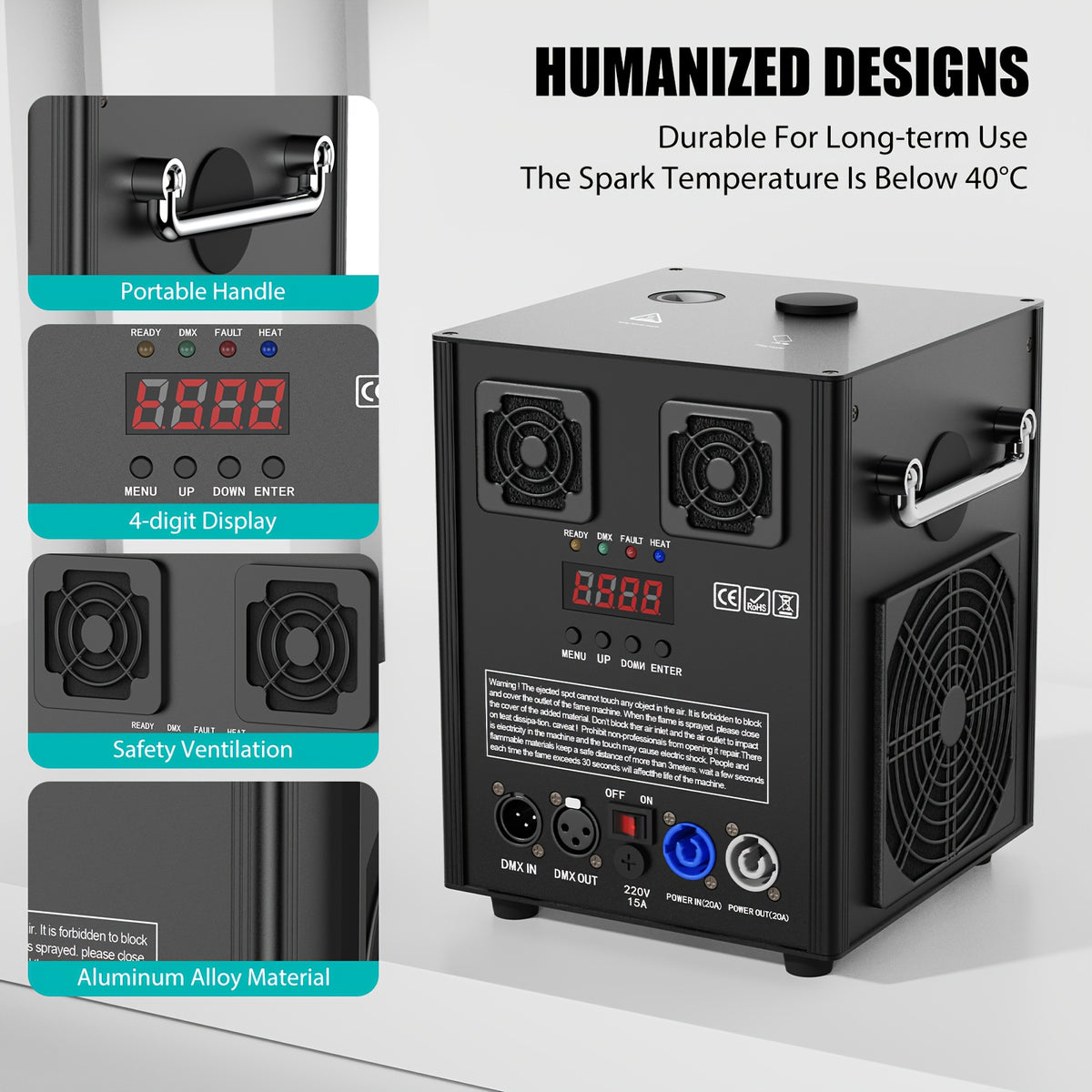 700W Cold Spark Machine Stage Effect Equipment Spark Fountain Machine DJ Party Wedding Disco Mini Fireworks Machine Stage Flower Spray Machine