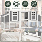 98" Large Chicken Coop For 6-8 Chickens | Wooden Chicken Hutch With Nesting Boxes, Outdoor Hen House Chicken Cage By Yodolla