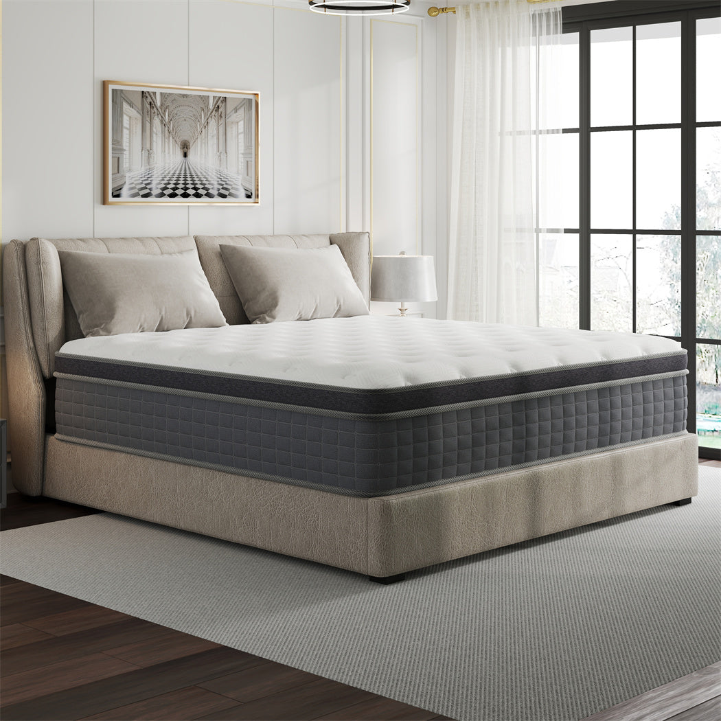 10" 12" 14" Twin Full Queen King Size Mattress In a box Memory Foam Hybrid Pocket Spring Medium Firm Luxury Bed