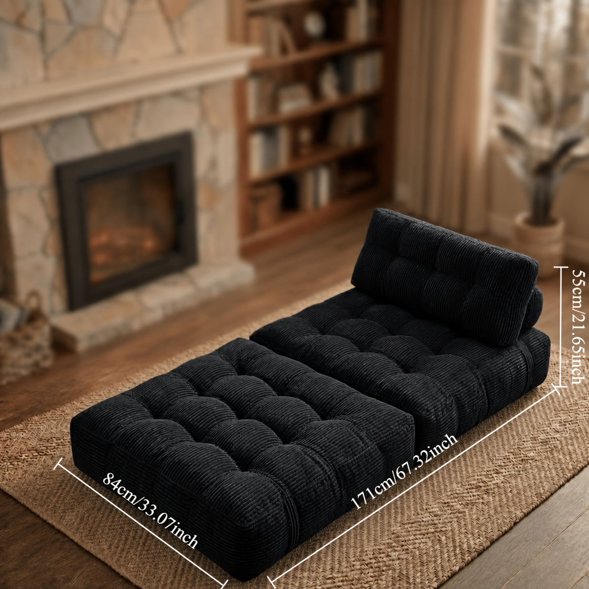 Black Friday Special | Locally Shipped 3-in-1 Compression Folding Sofa Bed, Single Convertible Chair Bed with Backrest & Multi-functional Lounge Chair, Suitable for Apartment Bedrooms, Living Rooms, Guest Rooms for Napping, and Reading, an Ideal Gift