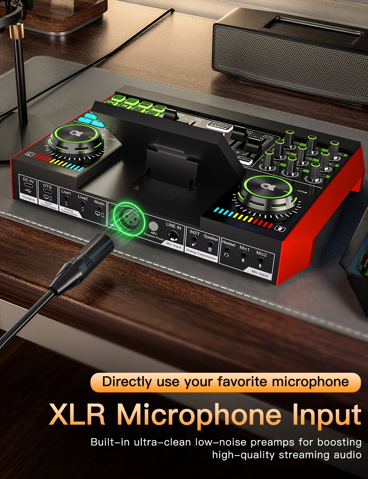 Podcast Equipment Bundle, Recording Studio Package with Voice Changer, Live Sound Card - Audio Interface for Laptop Computer Vlog Living Broadcast Live Streaming Plug And Play PC Computer Kit with Professional Chipset For, Gaming, Singing