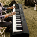 88 - Key Full - Size Semi - Weighted Digital Piano In Elegant White: Comes With Dual - Tube X - Shape Stand