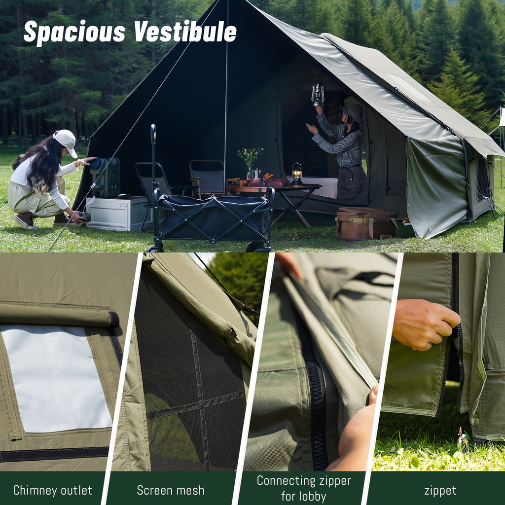 PAKICETUS Inflatable Tailgate Tent, Summer Camper Van Rear Awning with Breathable Mesh Design, Quick Airflow High Quality Inflatable Camping Tent, Universal SUV Hatchback Truck Tailgate Awning, Suitable for Outdoor Off-Road Road Trips and Summer