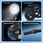 Mini Dirt Bike, DB004 Model 39 CC 4-Stroke Gas Chopper Bike with Off-Rode Tire, Disc Brakes, Max Load 160Lbs, Up to 18Mph