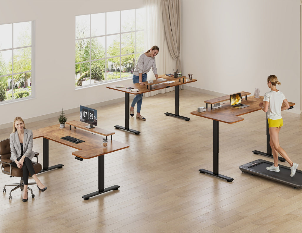 71 X 36 Standing Desk Electric Adjustable Height Desks, Home Office Desks with Cable Management, Monitor Stand, 2 Hooks, 5 Power Outlets, 3 Memory Adjustable Height Computer Desk