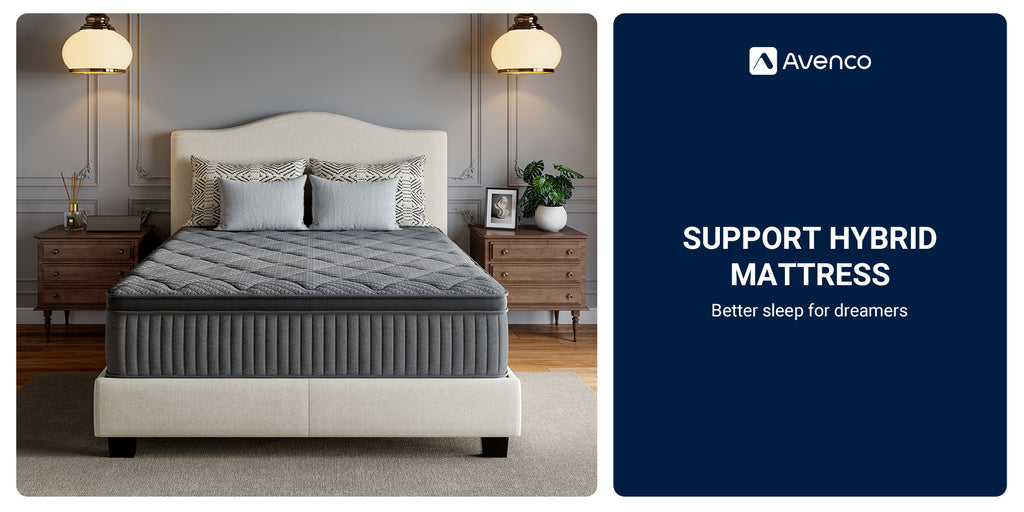 Avenco 6/8/10/12/14 inch Cooling Gel-Infused Memory Foam Mattress, Pocket Spring Hybrid Mattress,SmartS Coil, Pillow Top Design And Motion Isolation Christmas Gifts