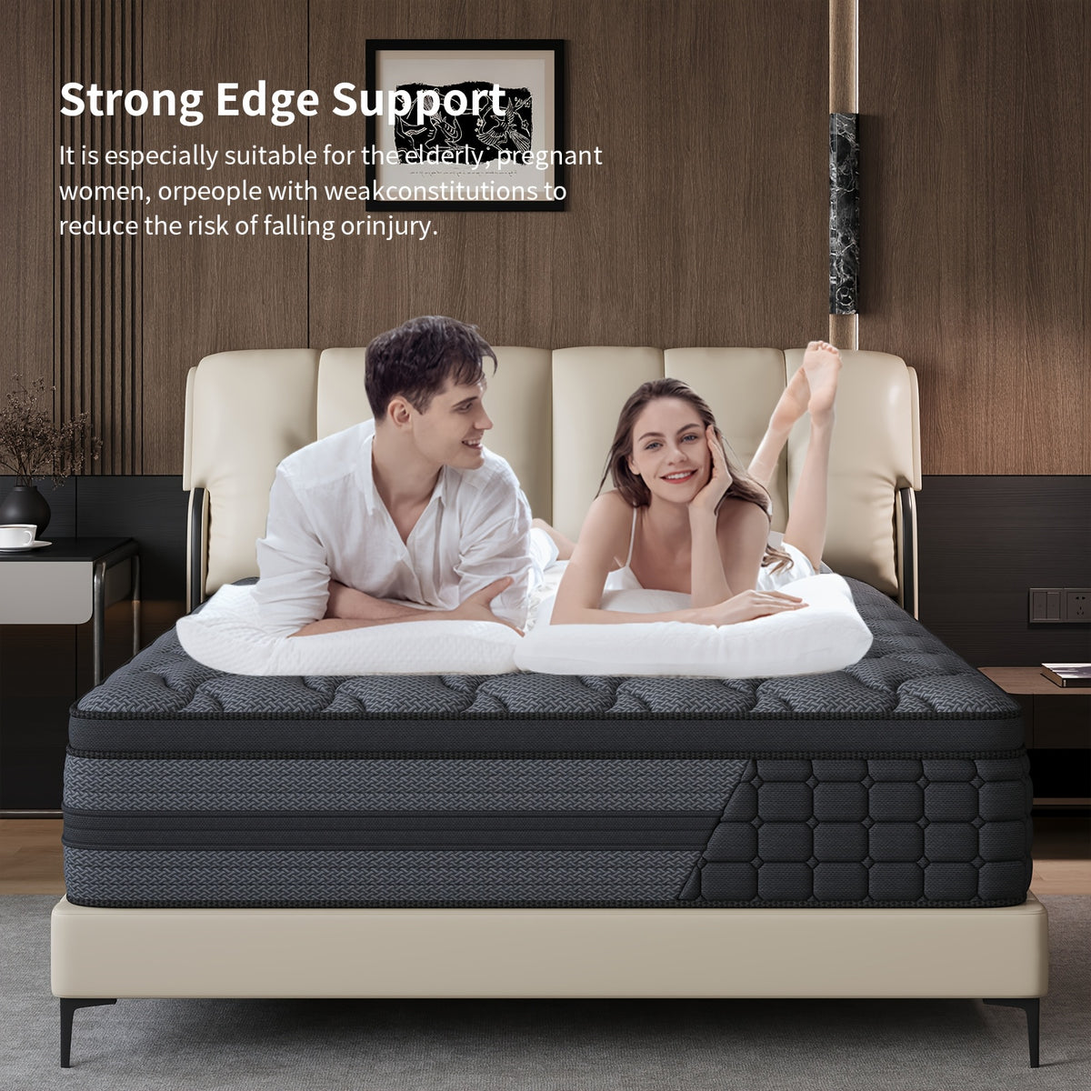 Luxury Mattress 8" 10" 12" 14" Twin Full Queen King Size Gel Memory Foam Pocket Spring Hydird Mattress in A Box Medium Firm
